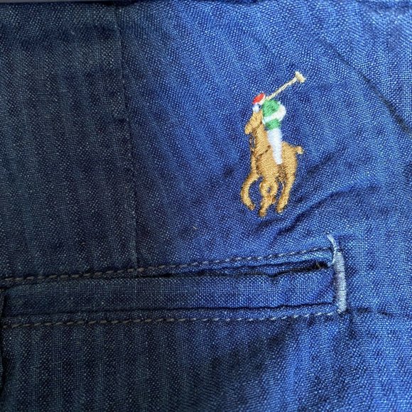 Polo Ralph Lauren Shorts Seersucker Indigo Blue - Picture 8 of 12